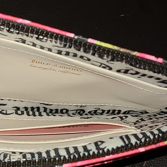 JUICY COUTURE FLORAL ROSES ROSE CLUTCH WRISTLET POUCH TRAVEL ID WALLET BAG 🌹 - Picture 14 of 16